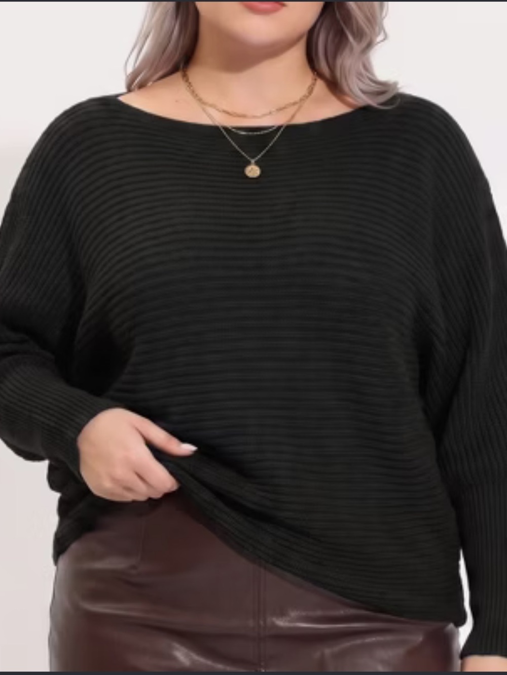 Tahari Boat Neck Dolman Sleeve Sweater Estimated Size XXL